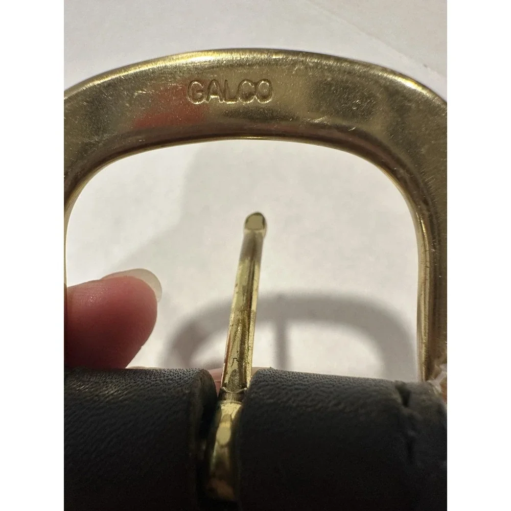 Galco Leather Belt SN5 B40 Solid Brass Buckle Hand Made Mens Black Adjustable